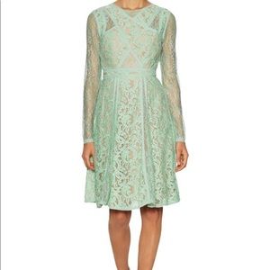 BGBGMAXAZARIA Mallory Mint Green Lace Dress